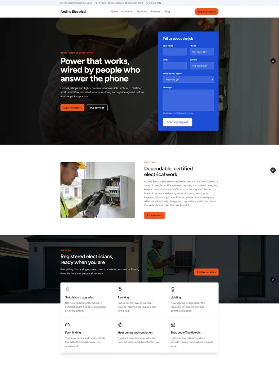 Conduit template, home page preview