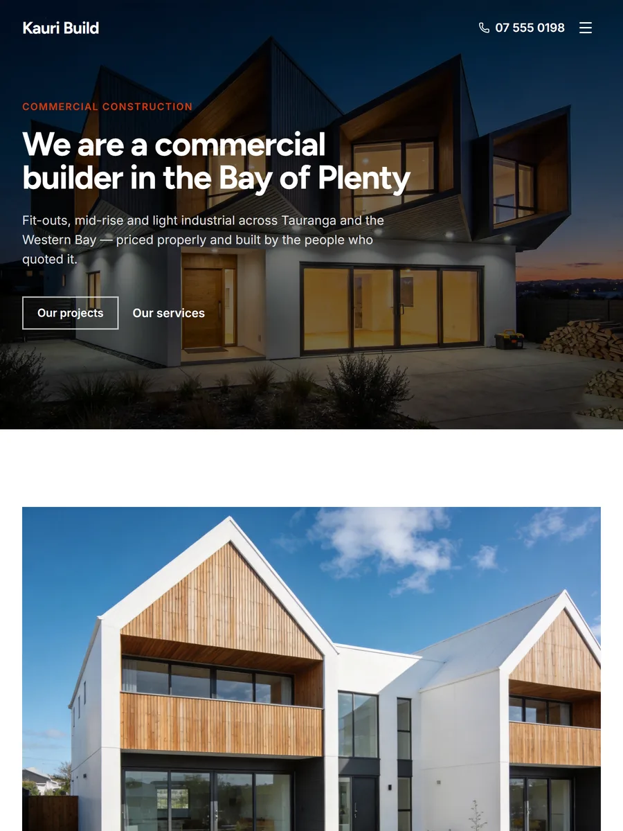 Lintel template, home page preview